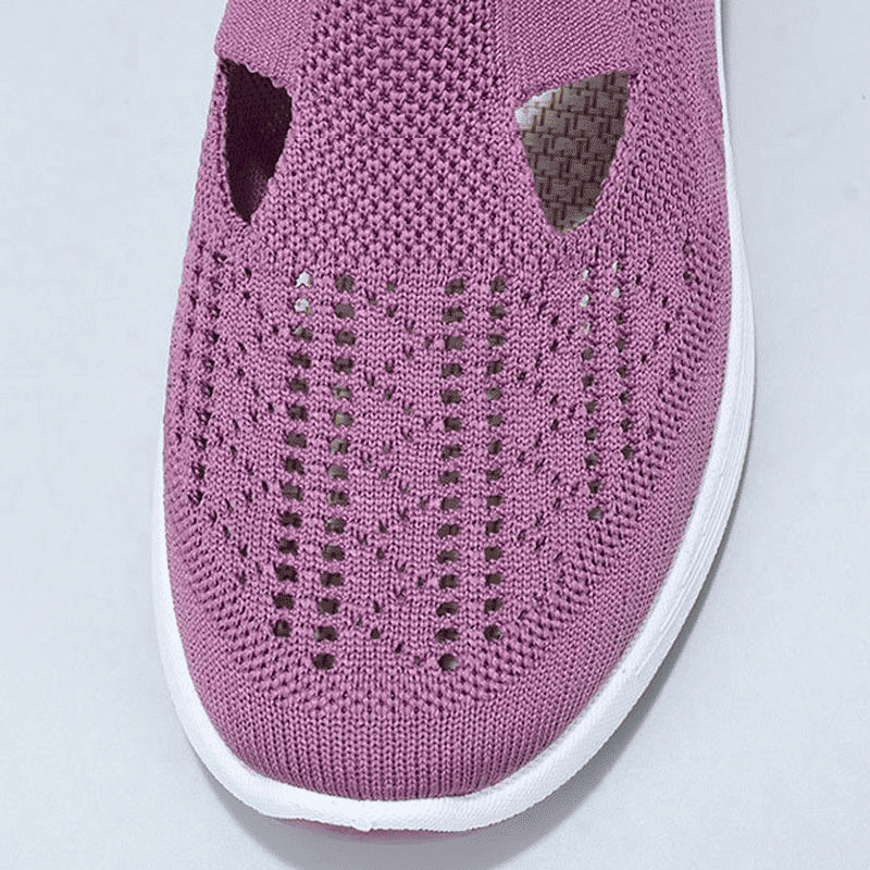 Thor Women's Lightweight Purple Running Shoes - Breathable Mesh Slip-On Athletic Sneakers