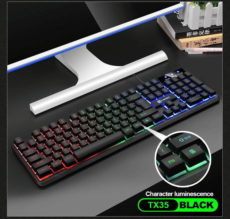 Luminous RGB Gaming Keyboard and Mouse Set | Mechanical Feel Esports Combo