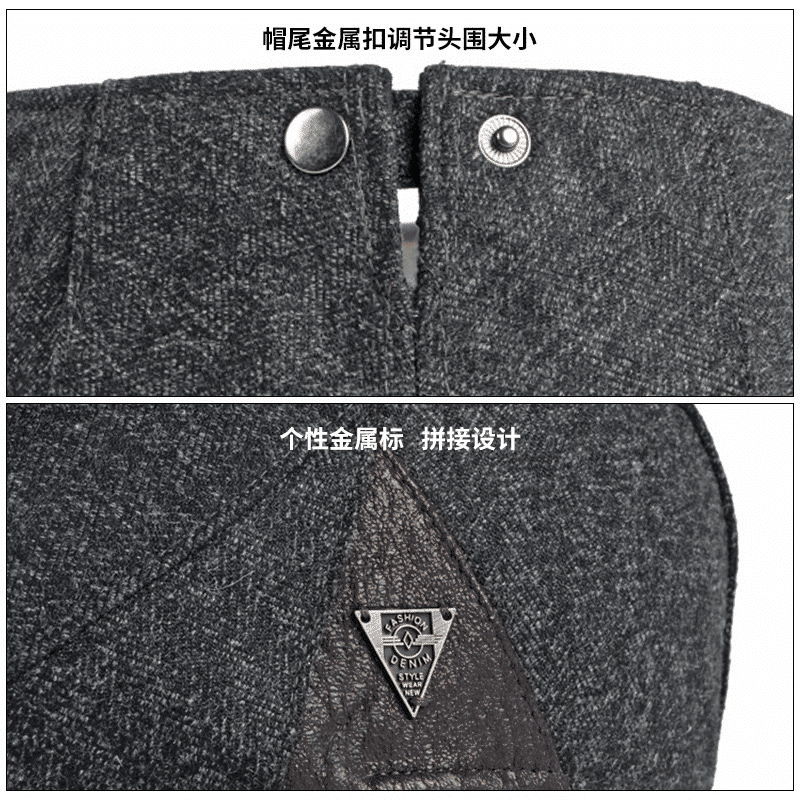 CJ House Warm Newsboy Beret Flat Cap - Adjustable Vintage Unisex Style