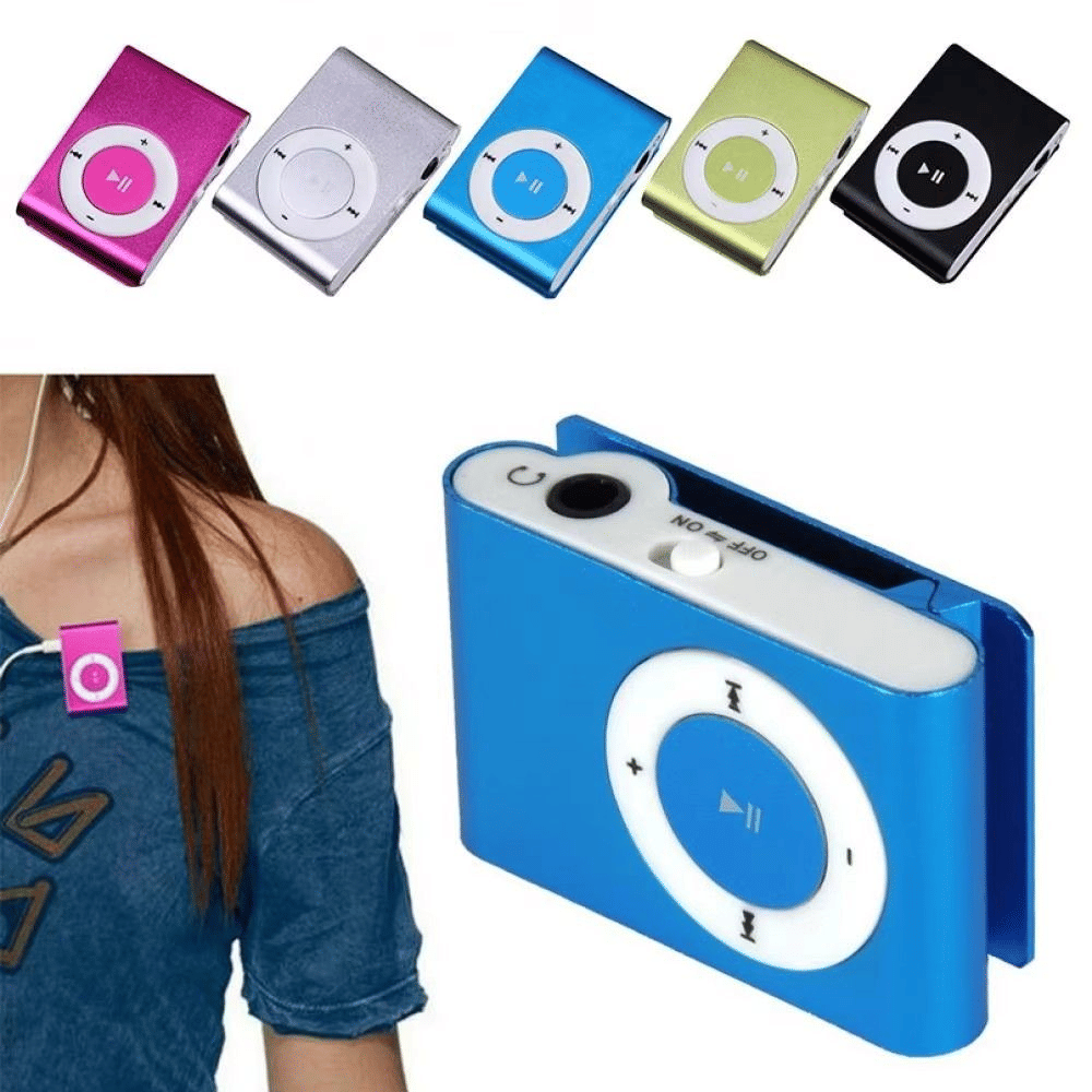 Mini Portable Metal Clip MP3 Player for Sports & Music, Lightweight