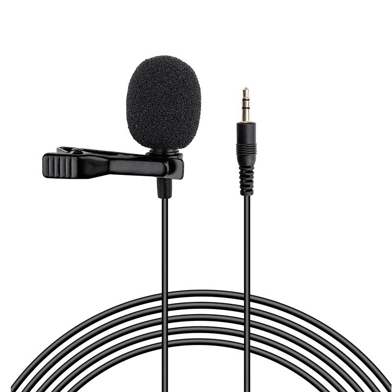 Portable Lapel Microphone Clip-on 3.5mm Jack 59-inch Cable for Speakers