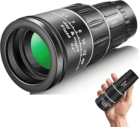 High-Powered 16X52 Mini Monocular Telescope: BAK4 FMC Prism Optics for Adults
