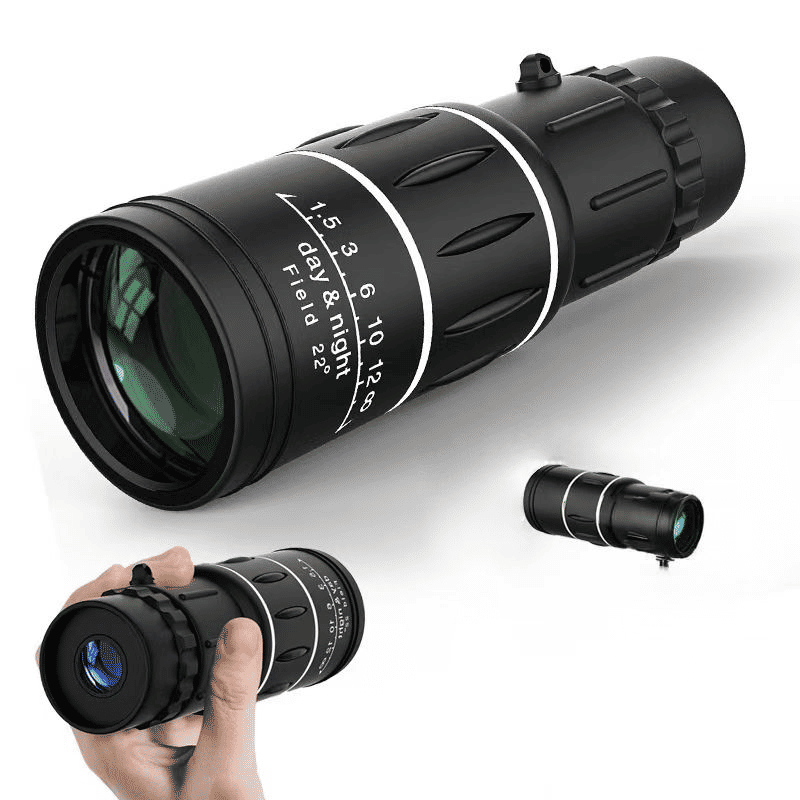 High-Powered 16X52 Mini Monocular Telescope: BAK4 FMC Prism Optics for Adults