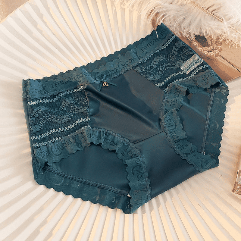 4-Pack Women's Seamless Mid-Waist Lace Panties: Breathable Cotton Crotch Lingerie