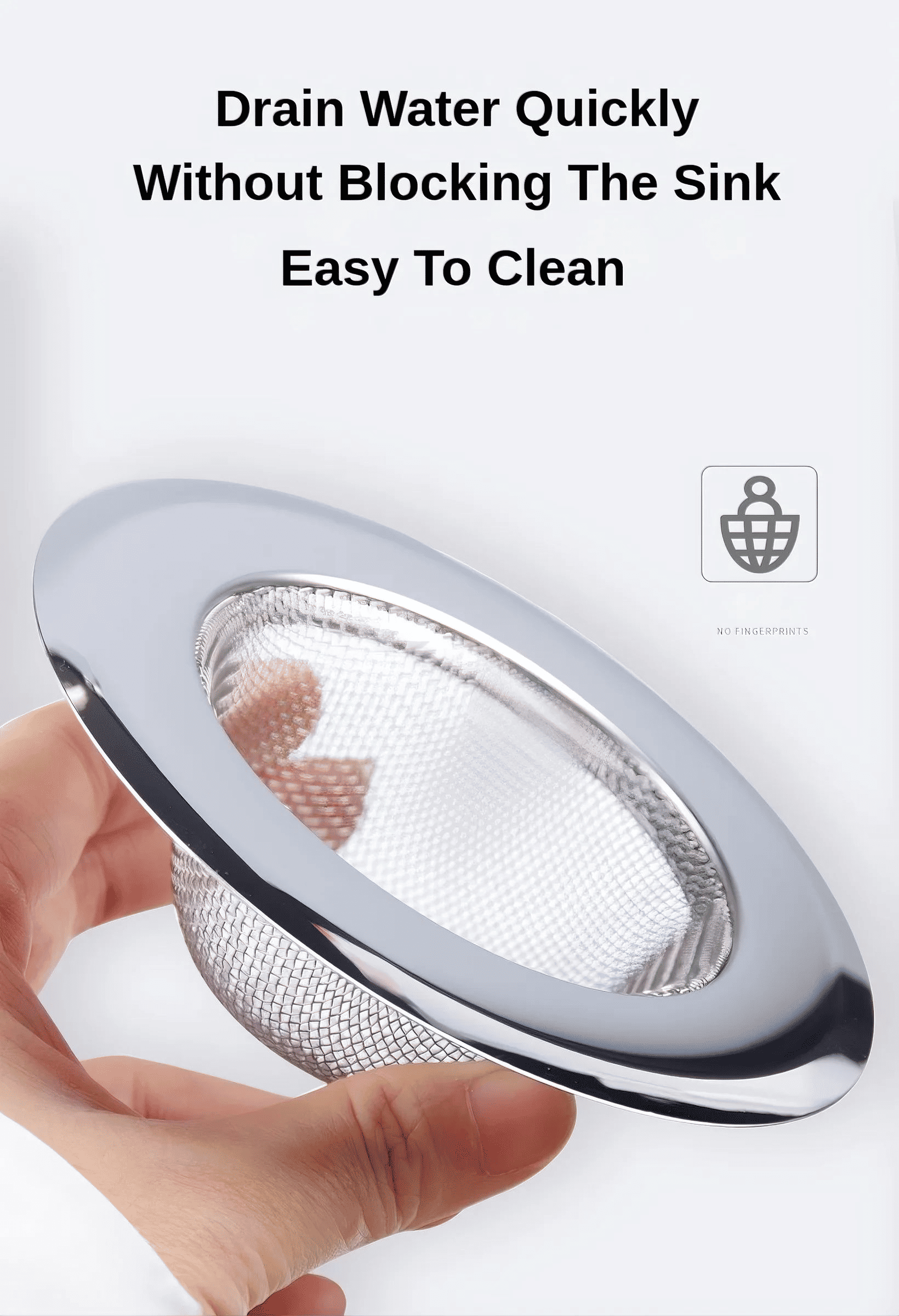 Premium Stainless Steel Sink Strainer Filter, 2-Pack Durable Kitchen Drain Stopper