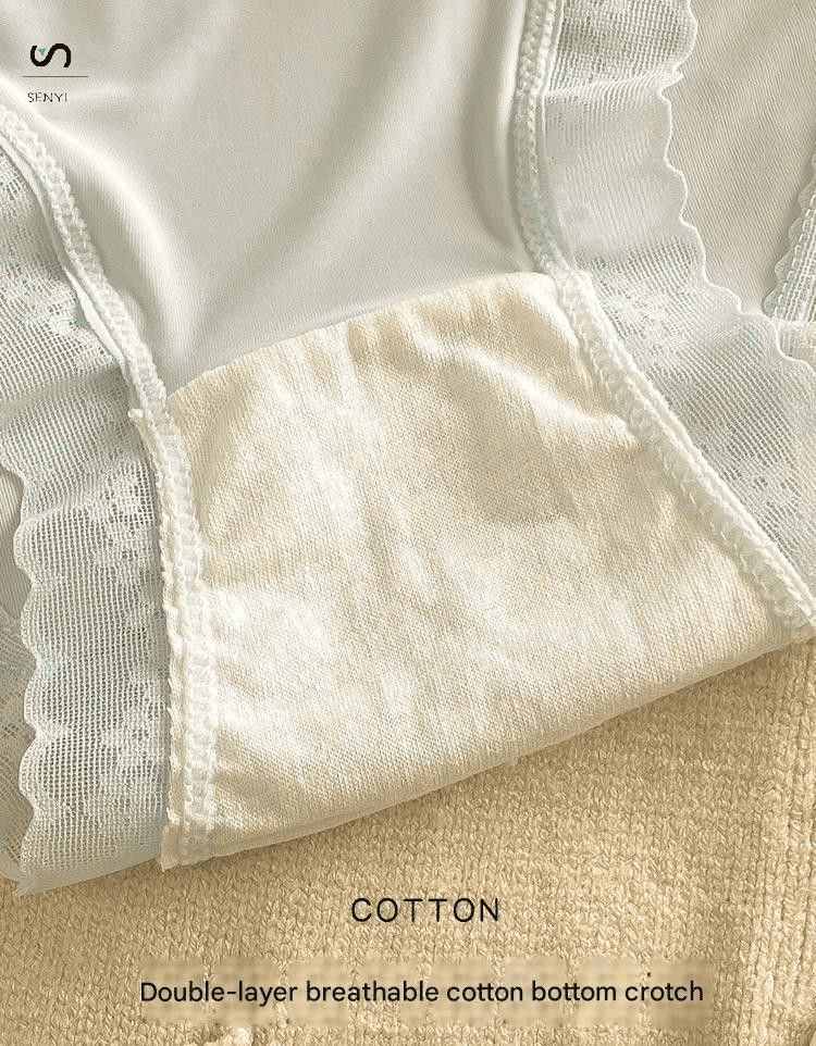 SENYI 7-Pack Ice Silk Seamless Breathable Quick-Dry Low-Waist Lace Panties