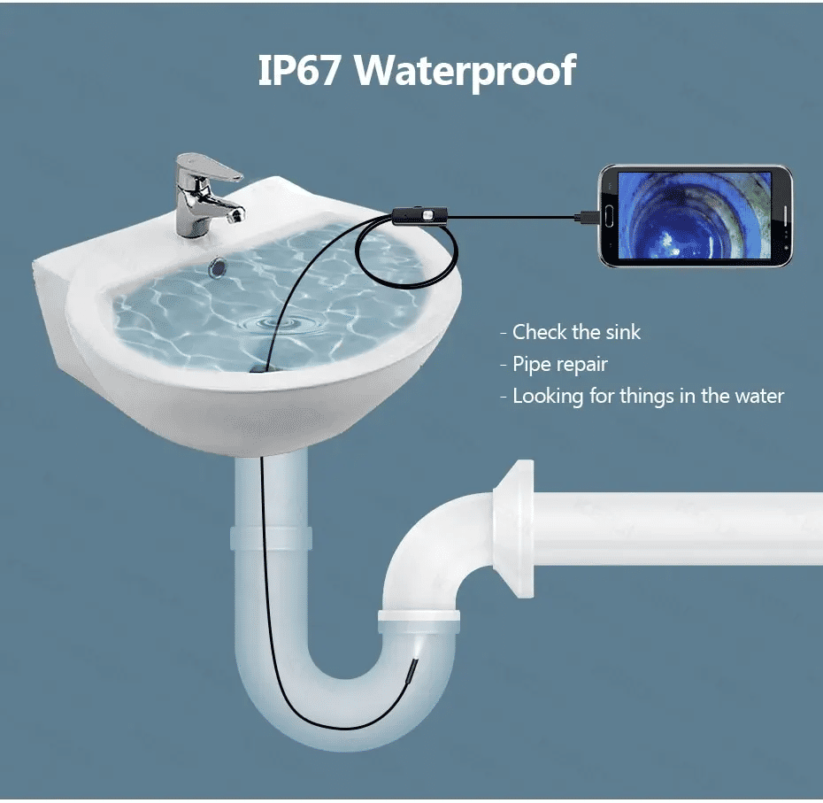 7MM 1M Android 3-in-1 Endoscope Camera: Waterproof Micro USB Type-C PC Inspection Borescope