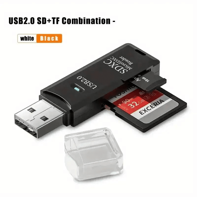 Robust 2-in-1 USB 3.0/2.0 Micro SD Card Reader: 5Gbps High-Speed Data for PC