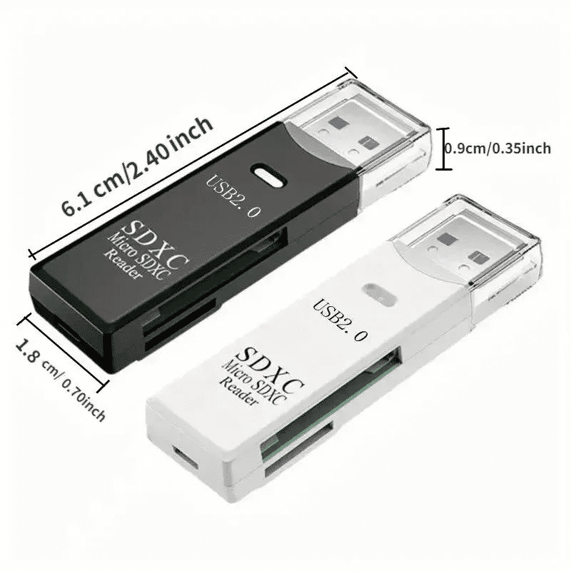 Robust 2-in-1 USB 3.0/2.0 Micro SD Card Reader: 5Gbps High-Speed Data for PC