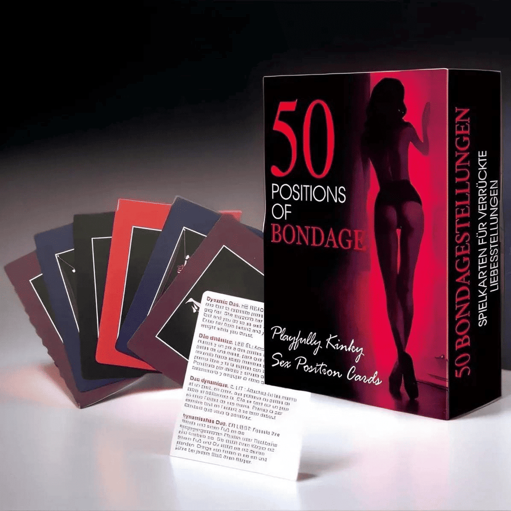 50 Fantasy Bondage Positions Couple Game Cards for Adult Intimate Fun