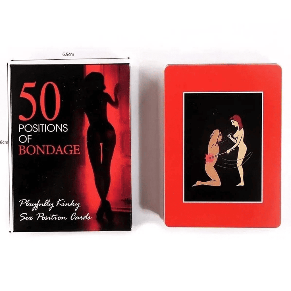50 Fantasy Bondage Positions Couple Game Cards for Adult Intimate Fun