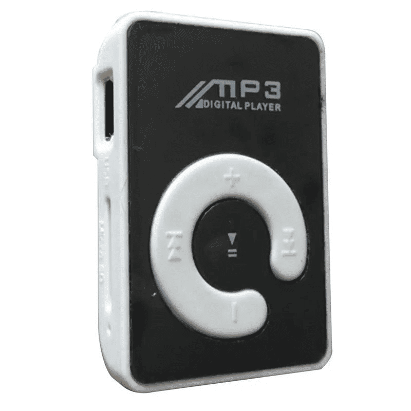 Compact Mirror Clip MP3 Player, Portable Hi-Fi Audio, SD/TF Card Support