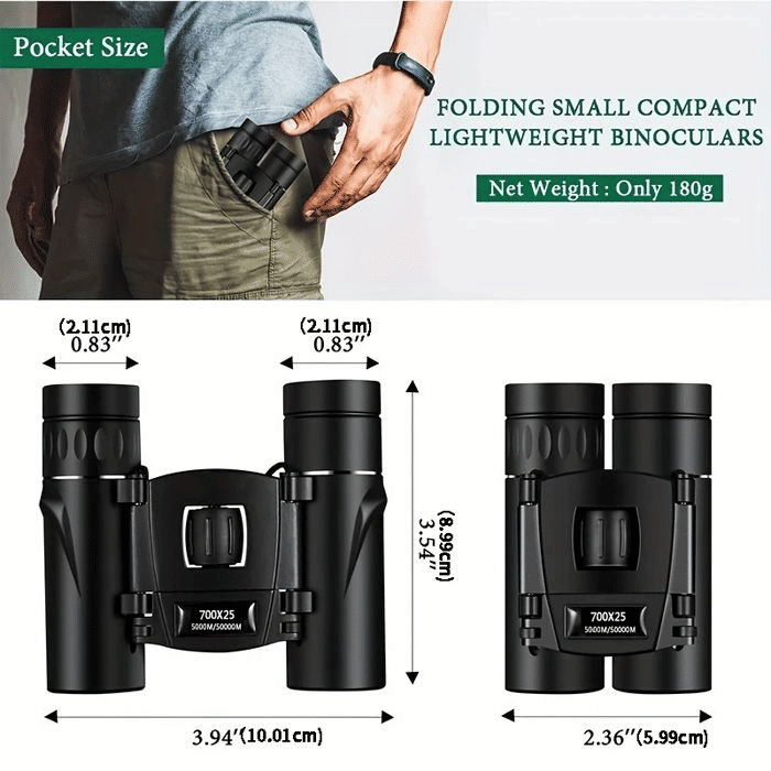 700x25 HD Zoom Powerful Long Range BAK4 FMC Folding Binoculars