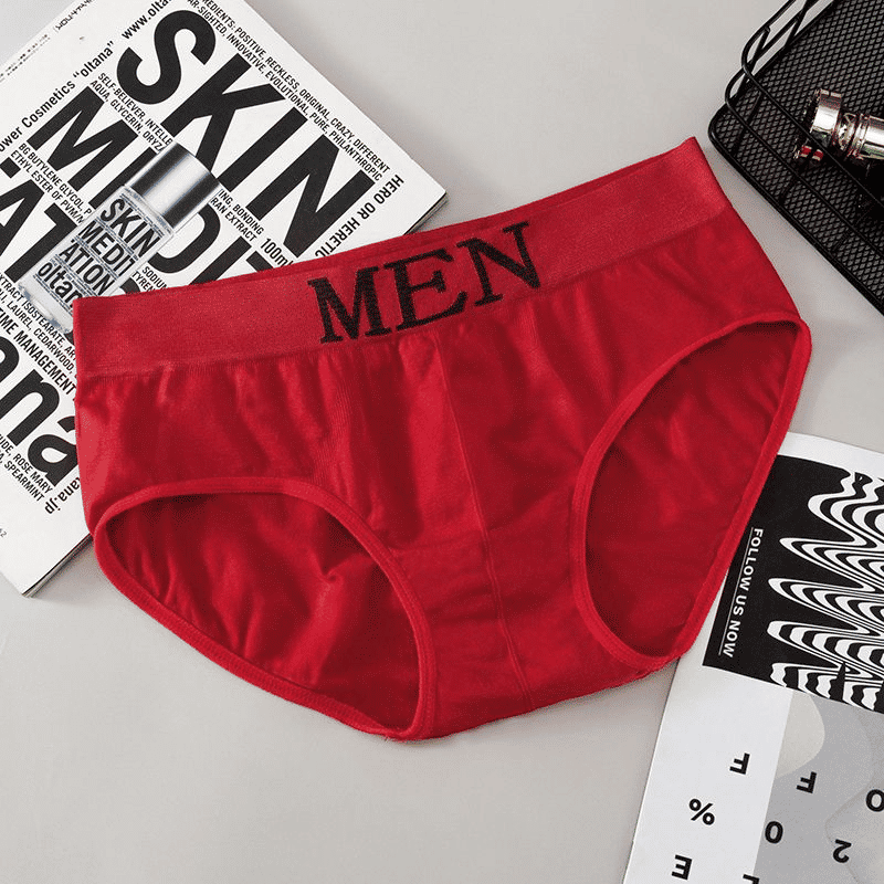 SXCHEN Men's Seamless Breathable Mid-Waist Briefs - 5 Pack Random Colors