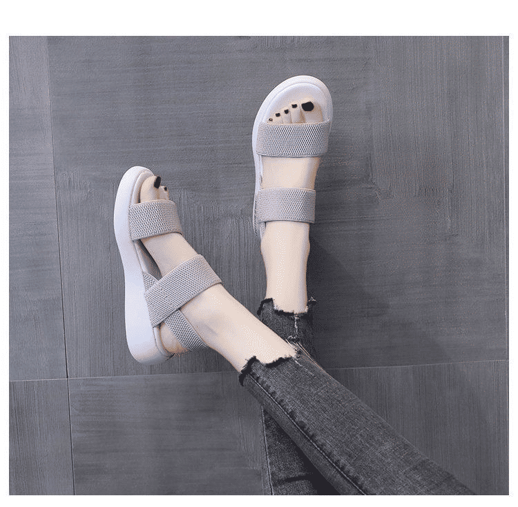 ASSKLO Women's Soft Sole Elastic Band Sport Sandals - Korean Style