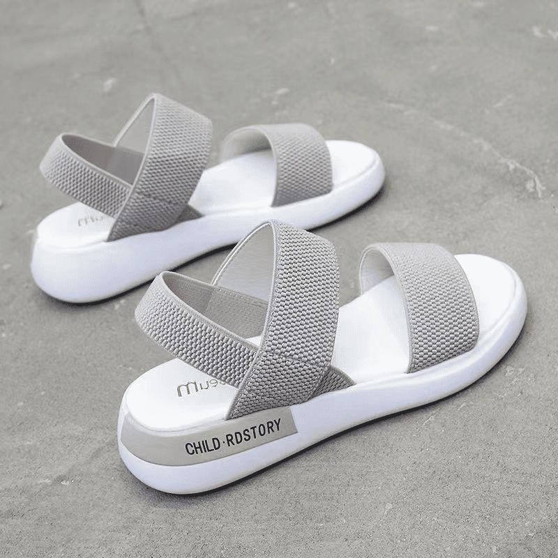 ASSKLO Women's Soft Sole Elastic Band Sport Sandals - Korean Style