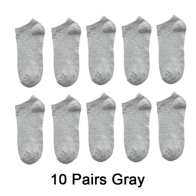 10 Pairs Unisex No-Show Ankle Socks: Breathable, Anti-Odor Comfort Fit