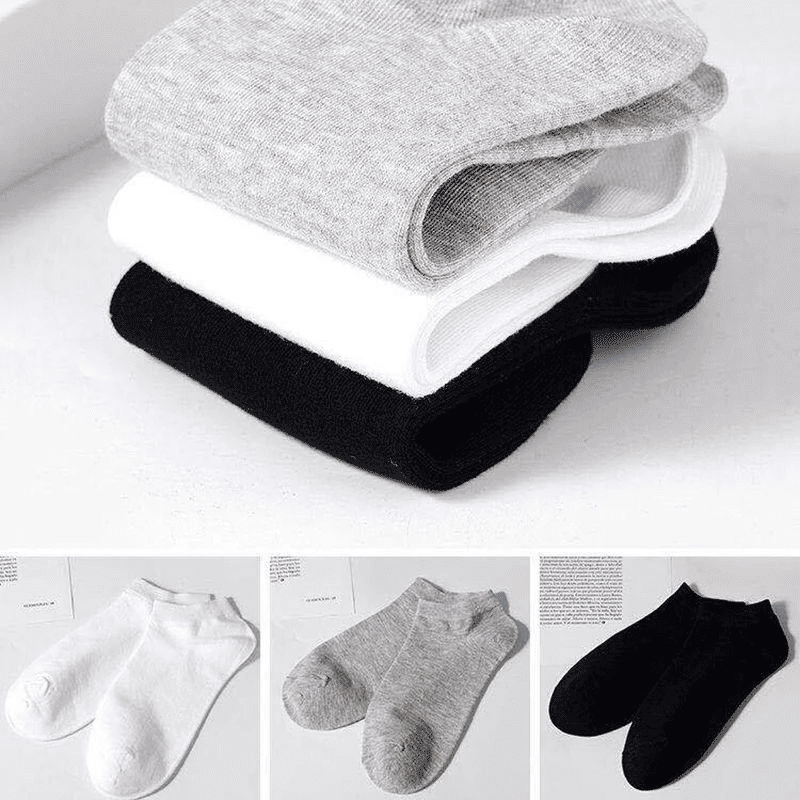 10 Pairs Unisex No-Show Ankle Socks: Breathable, Anti-Odor Comfort Fit
