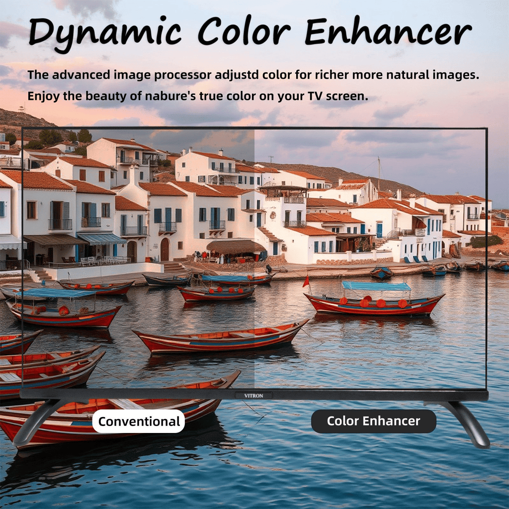 Vitron 32-inch Frameless Smart HD Android 11 TV with Netflix Bluetooth DVB-T2