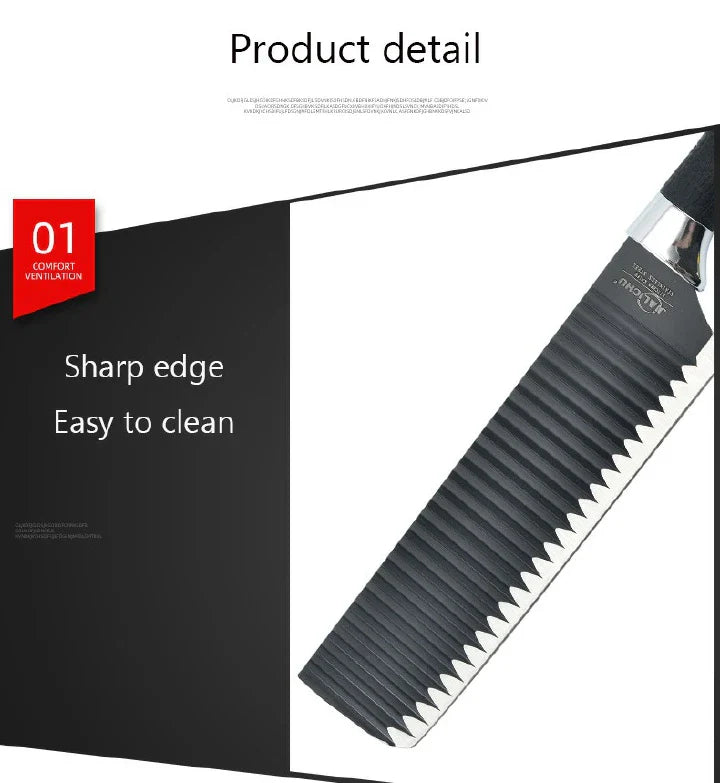 6-Piece Stainless Steel Kitchen Knife Set with Scissors - Multifunctional Cutters