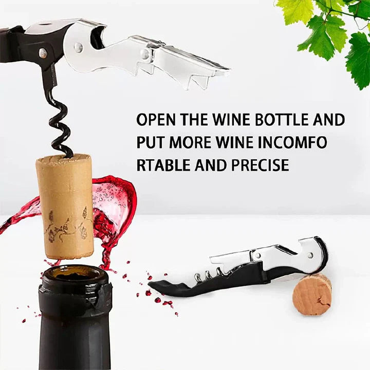 Premium Stainless Steel Wine Bottle Opener Multi-tool Corkscrew with Foil Cutter