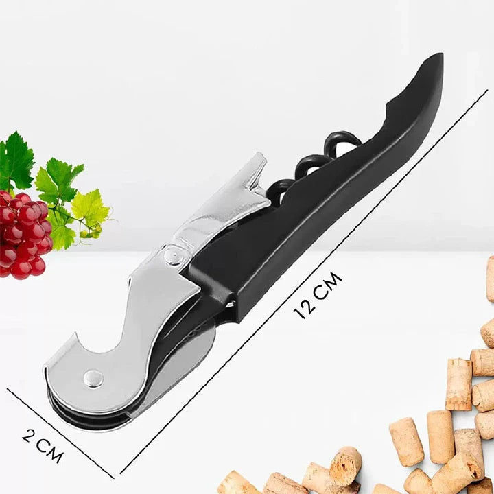 Premium Stainless Steel Wine Bottle Opener Multi-tool Corkscrew with Foil Cutter