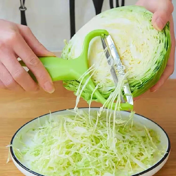 Multi-functional Stainless Steel Wide Mouth Vegetable Fruit Peeler & Cabbage Grater Slicer