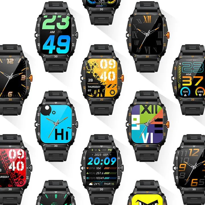 New Arrivals KT71 Smart Watch Men Bluetooth Call Wireless Wristwatch 1.96 Screen Smartwatch 100+Sport Waterproof Smartwatch Fitness Bracelet Heart Rate Blood Pressure Monitor Tracker Sports Smartwatch